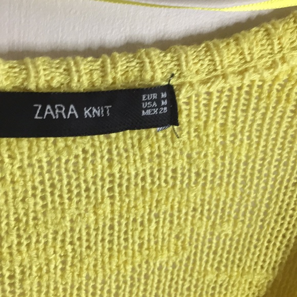 Zara Sweaters Zara Neon Knitted Sweater Poshmark